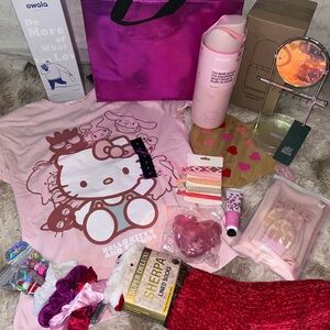 NEW - Hello Kitty Pink OWALA + Accessories Gift Bag Set -Bundle Lot Mystery Box